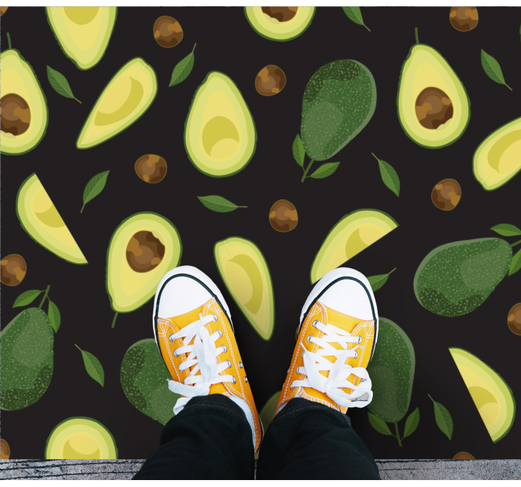 Many avocados with seeds  kitchen floor tiles - TenStickers