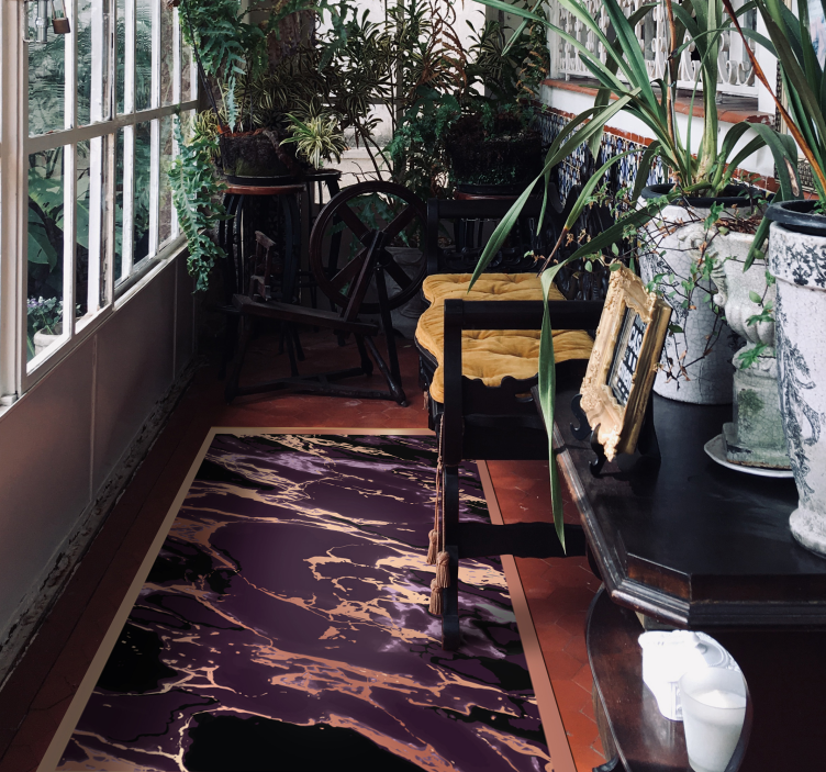 Marbled Pattern marble vinyl rug - TenStickers