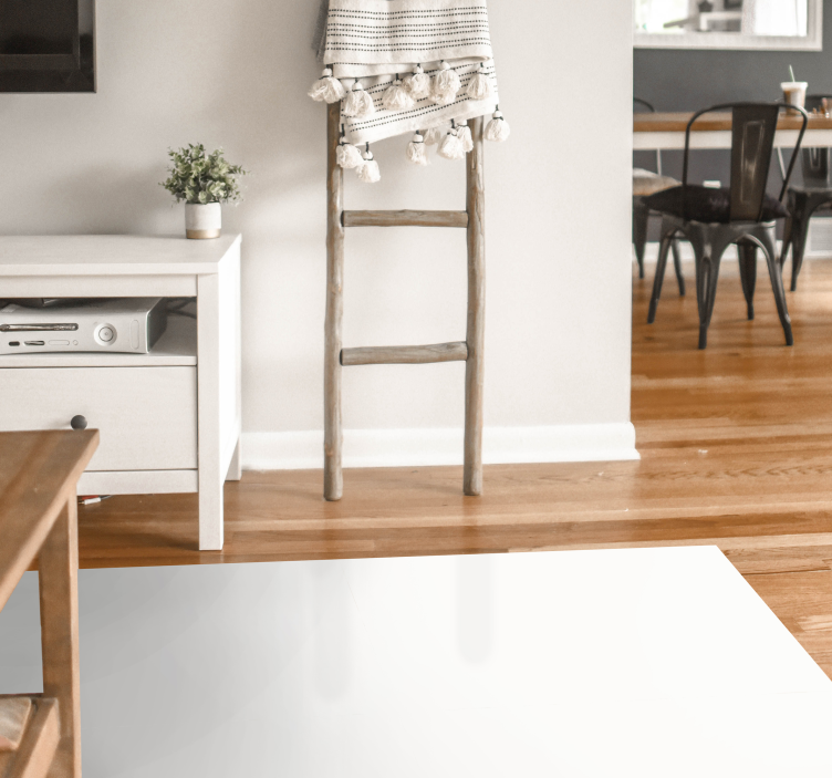 Minimalist White Surface living room vinyl rug - TenStickers