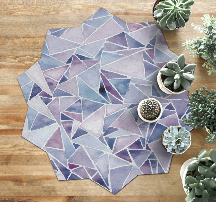 Modern Geometric Arrangement mosaic vinyl rug - TenStickers