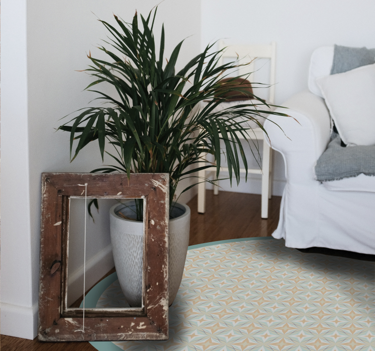 Mosaic Pattern Circle mosaic vinyl rug - TenStickers