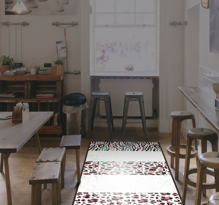 Mosaic Pattern Fusion mosaic vinyl rug - TenStickers