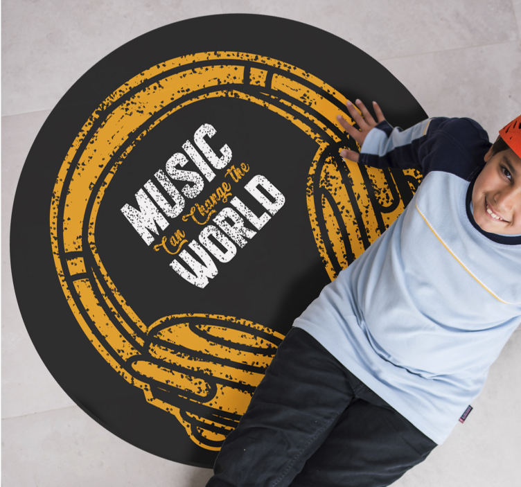 Music World Change custom rug - TenStickers