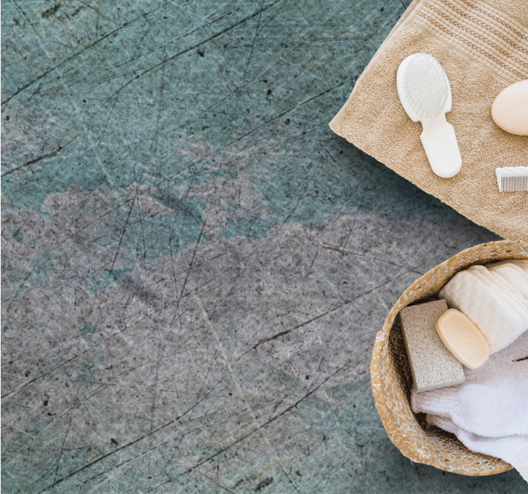 Natural Textured Overlay wood effect vinyl rug - TenStickers