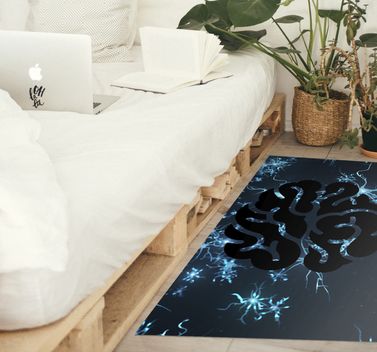 Neural Pathways textured vinyl rug - TenStickers