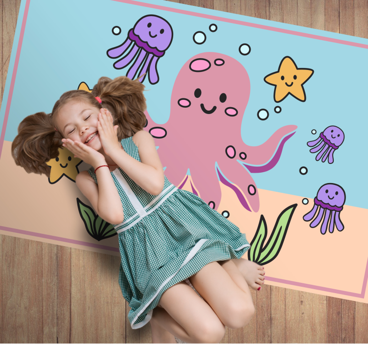 Ocean Friends Illustration playroom carpet - TenStickers