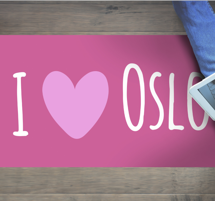I love Oslo pink design custom rug - TenStickers