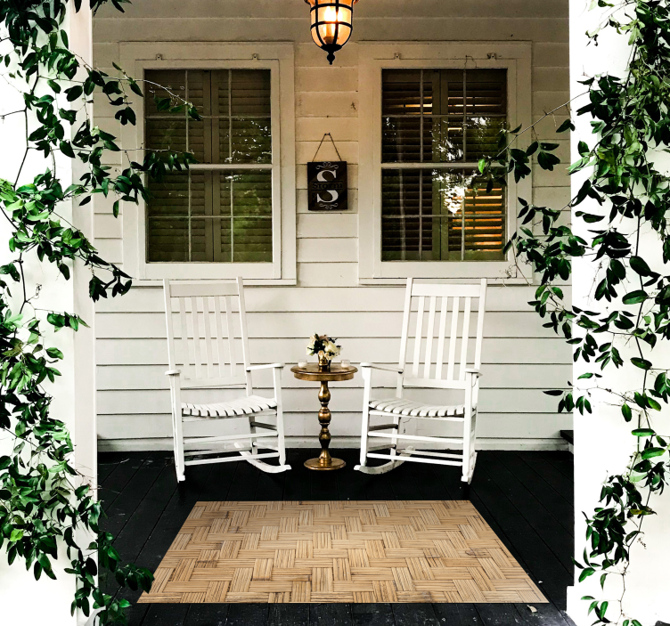 Parquet Pattern wood effect vinyl rug - TenStickers