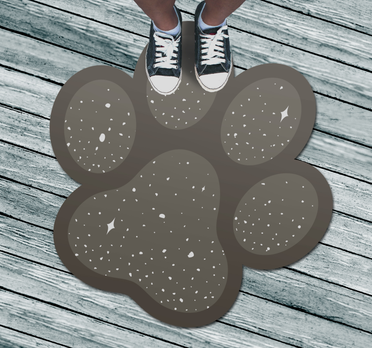 Paw Print Shape animal print vinyl rug - TenStickers