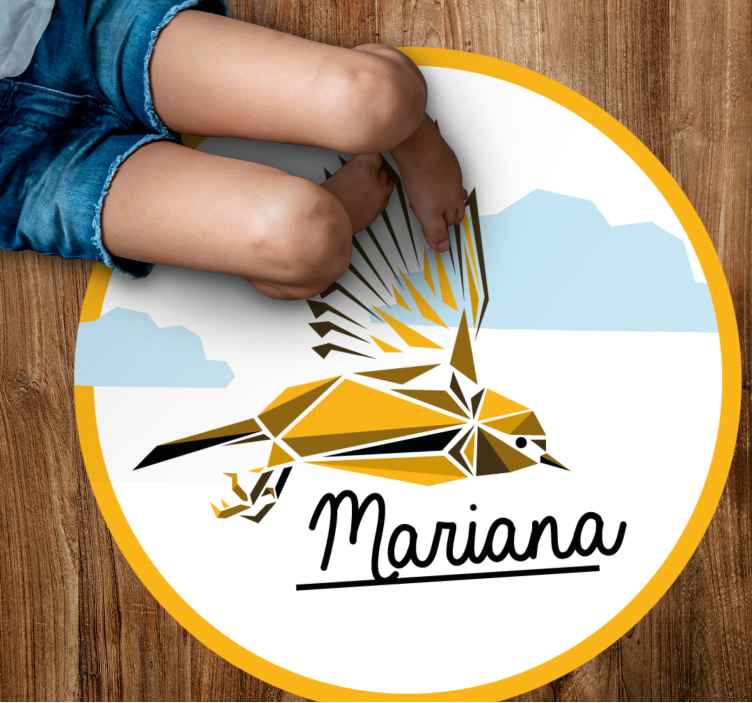 Personalized Bird custom vinyl rug - TenStickers