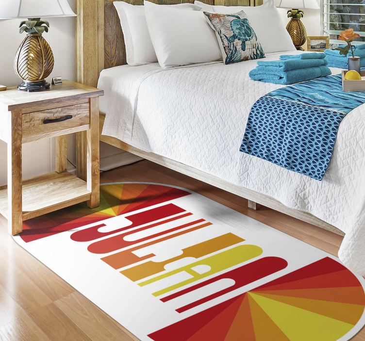 Personalized Retro custom vinyl rug - TenStickers