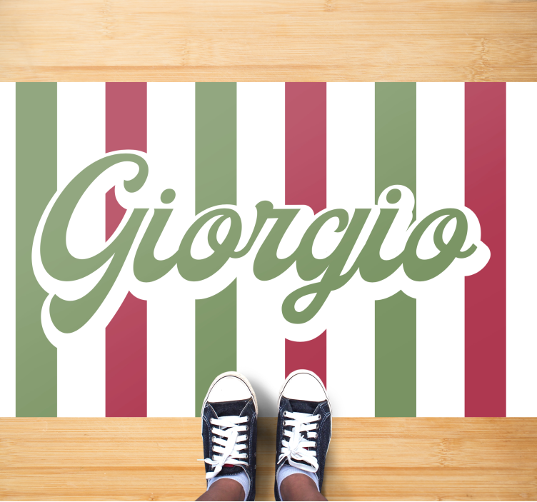 Italian flag custom vinyl rug - TenStickers