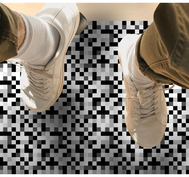 Pixelated Pattern teen vinyl rug - TenStickers