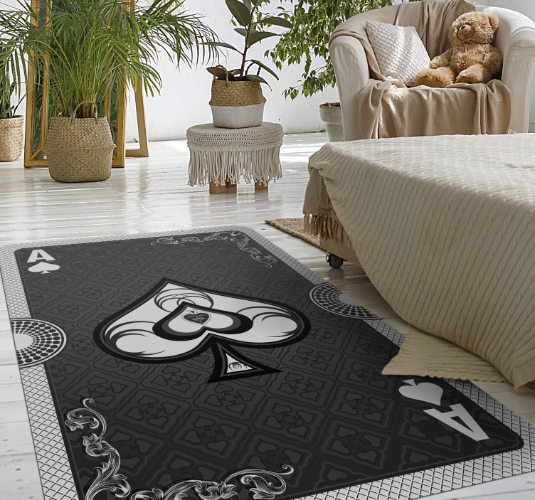 Playing Card Ace game vinyl rug - TenStickers