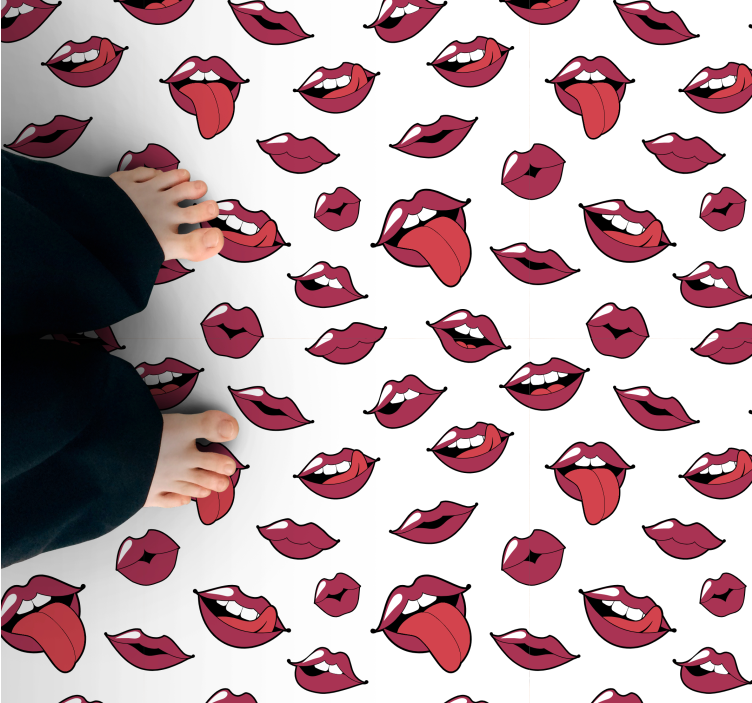 Pop Art Lips rug for teens - TenStickers