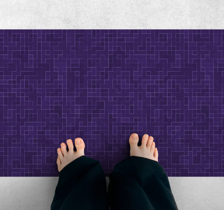 Purple Patterned Graphics geometric vinyl rug - TenStickers