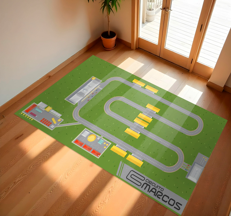 Racetrack Playground custom vinyl rug - TenStickers