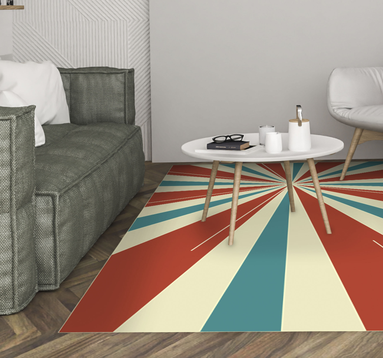 Radiant Sunburst geometric vinyl rug - TenStickers