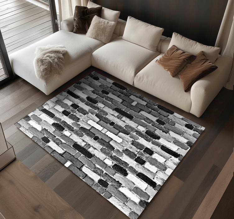 Realistic Cobblestones stone effect vinyl rug - TenStickers