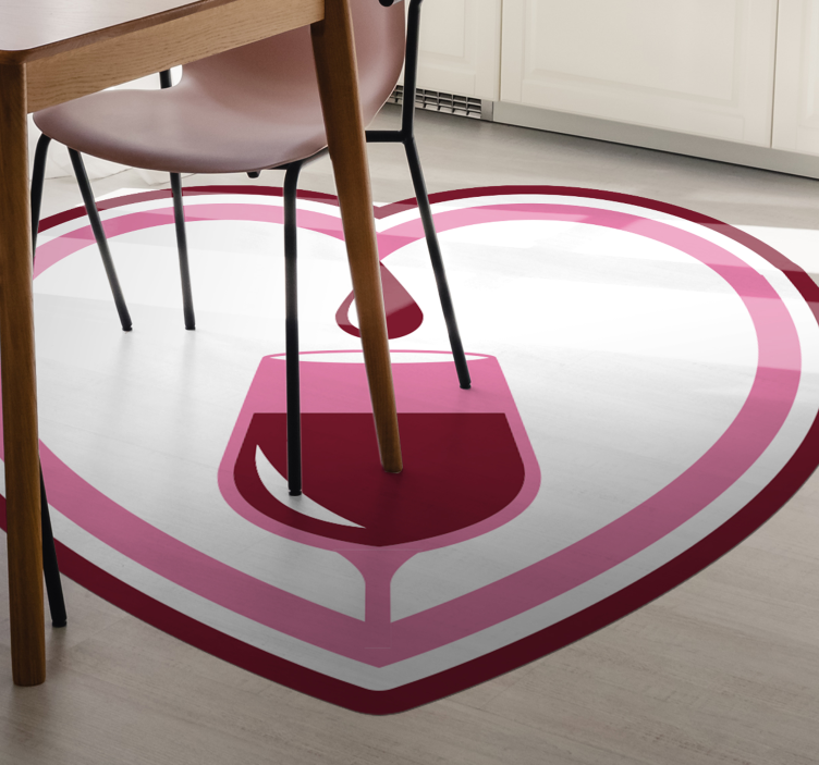 Romantic Wine Emblem event vinyl rug - TenStickers