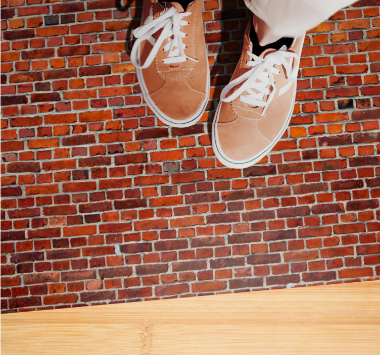 Rough brick texture stone effect vinyl rug - TenStickers