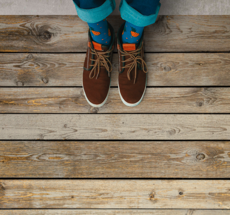 Rustic Surface wood effect vinyl rug - TenStickers