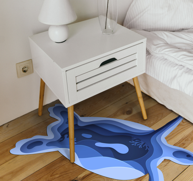 Sea Turtle Shape animal vinyl rug - TenStickers