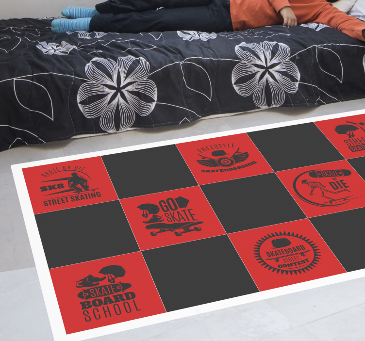 Skateboard Themed game vinyl rug - TenStickers