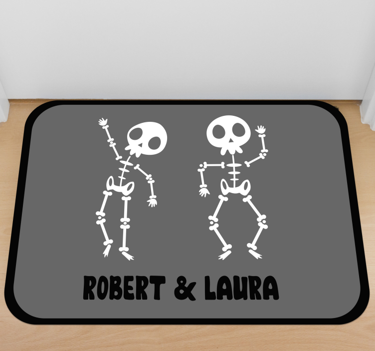 Skeleton Duo custom vinyl rug - TenStickers
