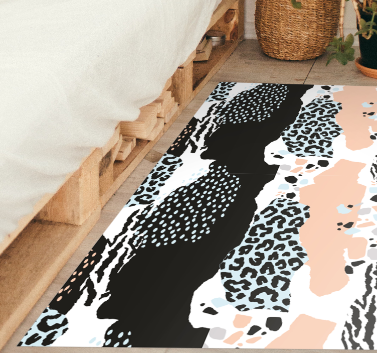 Sleek Leopard Pattern animal print vinyl rug - TenStickers