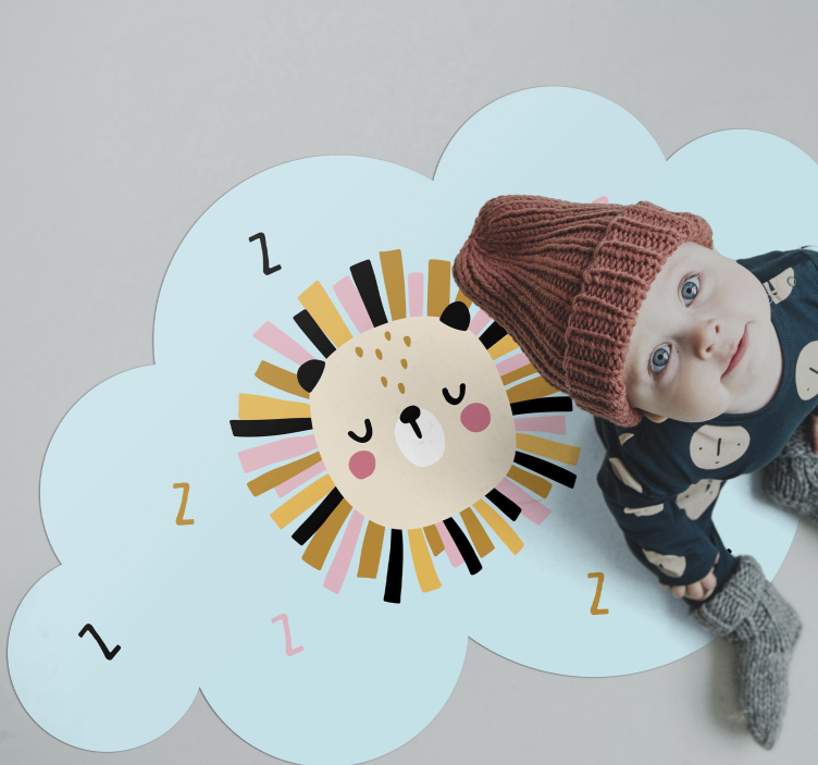 Sleepy Lion Cloud kids vinyl rug - TenStickers