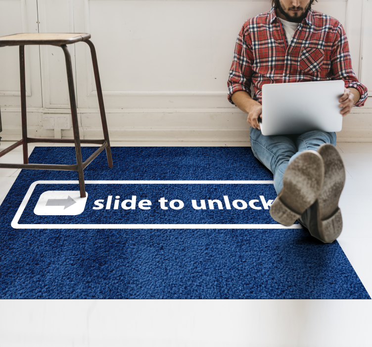 Slide Unlock Design custom rug - TenStickers