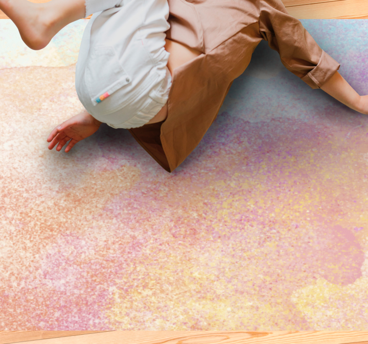 Soft Pastel Splashes modern vinyl rug - TenStickers