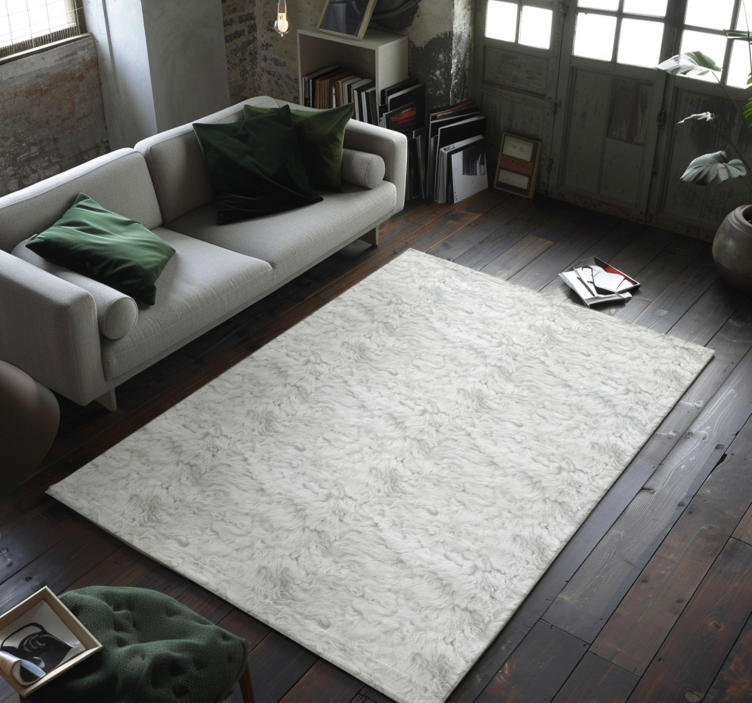 Soft texture white  vinyl rug - TenStickers