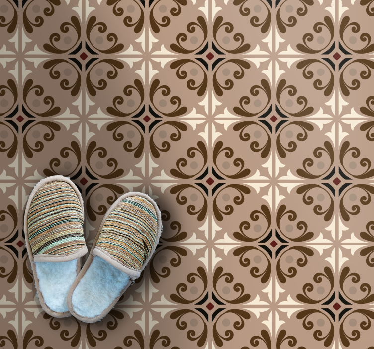 Tile vinyl rug sophisticated tile design - TenStickers