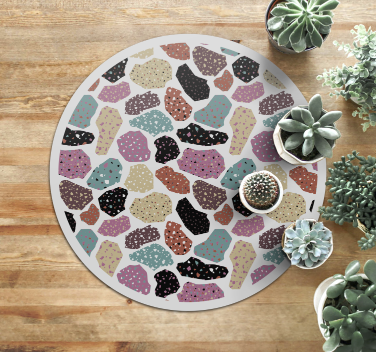 Speckled Terrazzo animal print vinyl rug - TenStickers