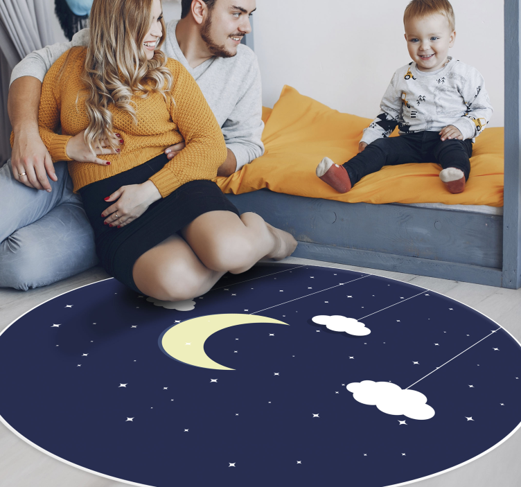 starry night star vinyl rug - TenStickers