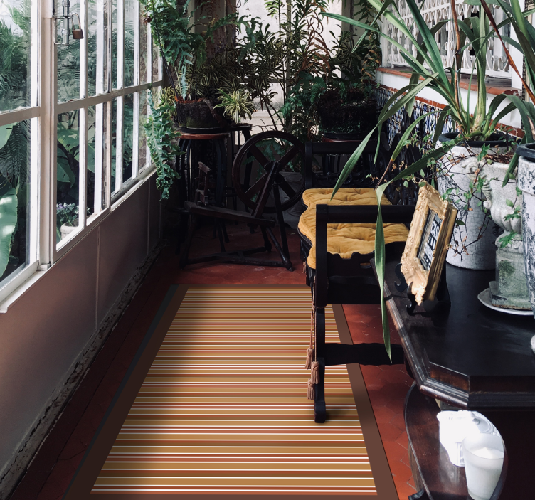 Striped Motif striped vinyl rug - TenStickers