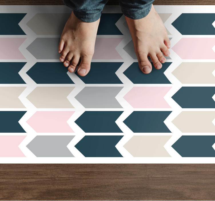 Stylish Geometric Pattern geometric vinyl rug - TenStickers