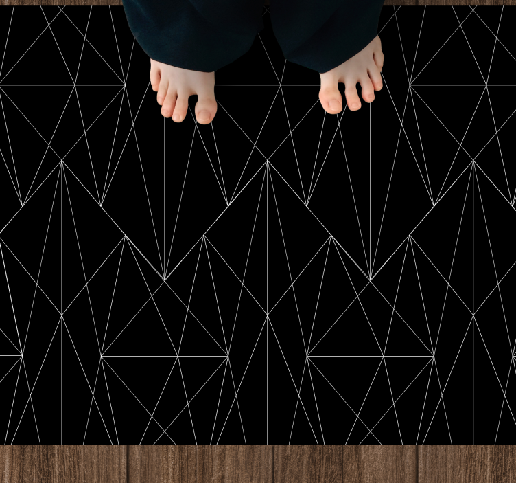 Stylish  Style geometric vinyl rug - TenStickers