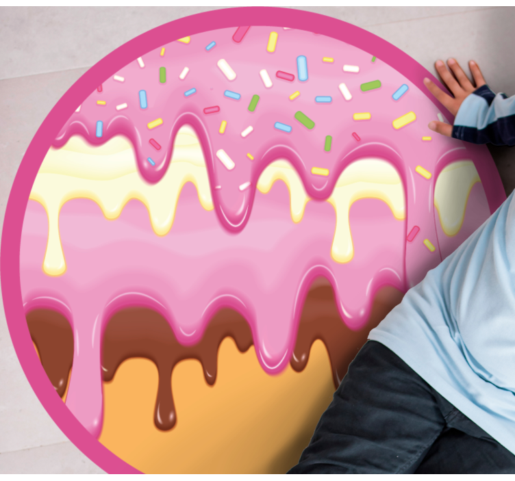 Sweet treat delight circular vinyl rug - TenStickers