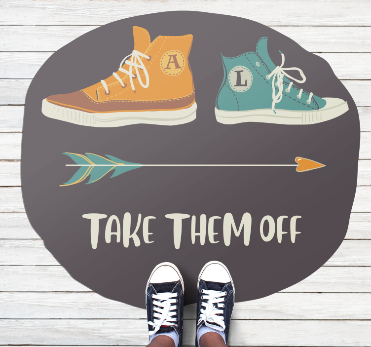 TAKE THEM OFF custom rug - TenStickers