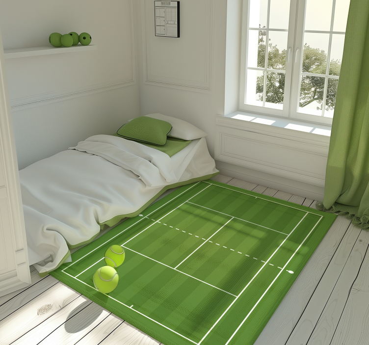 Tennis Court road vinyl rug - TenStickers