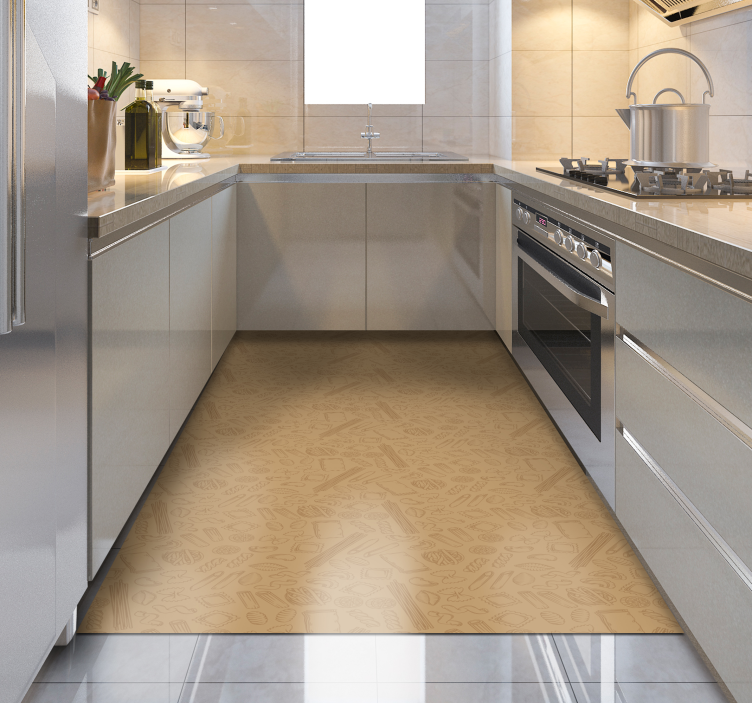 Textured Kitchen Coverage kitchen vinyl rug - TenStickers