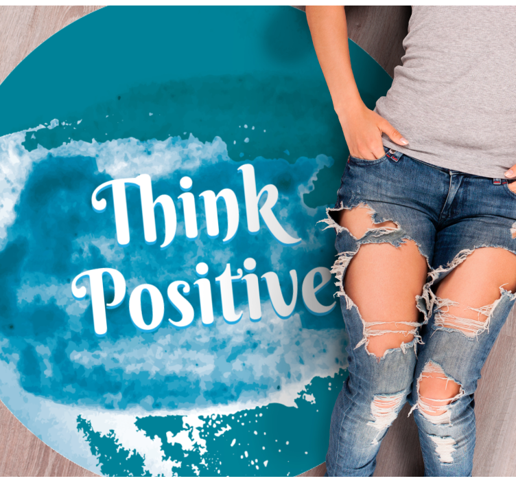 Think Positive Now custom rug - TenStickers