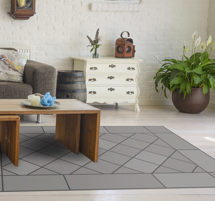 Tiled Geometrics tile vinyl rug - TenStickers