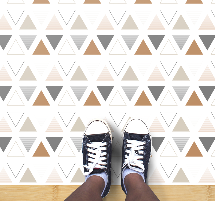 Triangular Pattern Design geometric vinyl rug - TenStickers