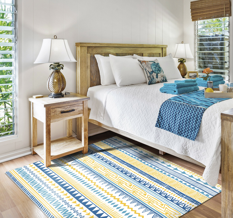 Tribal Stripe Patterns striped vinyl rug - TenStickers