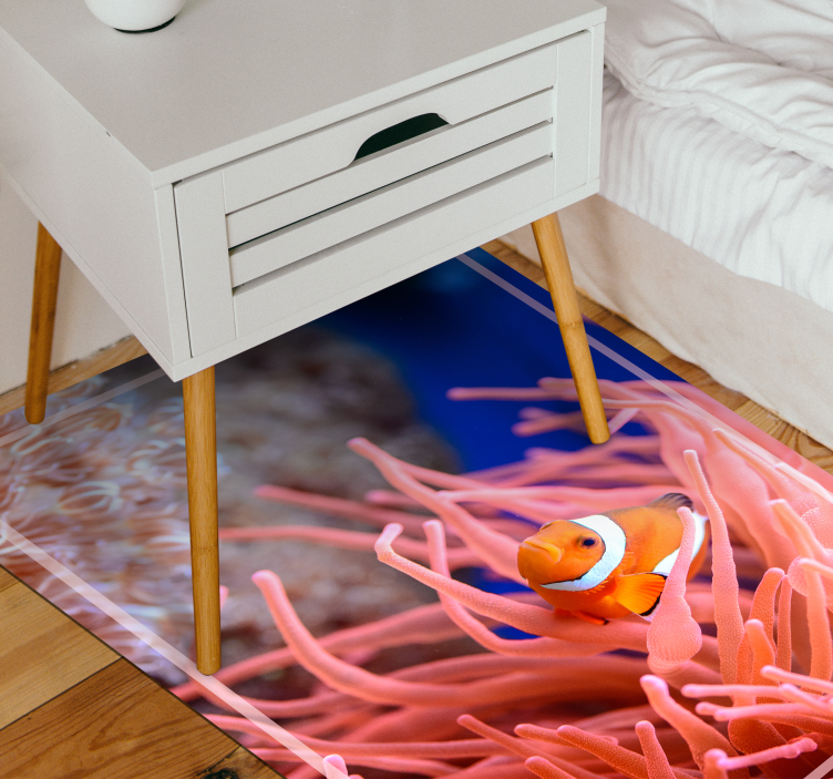 Underwater Coral Scene animal vinyl rug - TenStickers