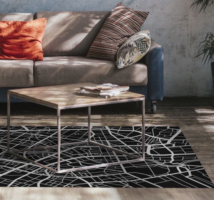 Urban Map Detail map rug - TenStickers